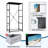 4 Drawer Dresser for Bedroom, Narrow Chest of Drawers, Wooden Top and Study Iron Frame 18"x37.5"-(WxH)