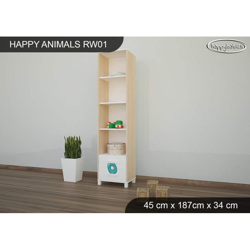 187cm H X 45cm W Cube Unit Kids Bookcase, Bright Pear Tree