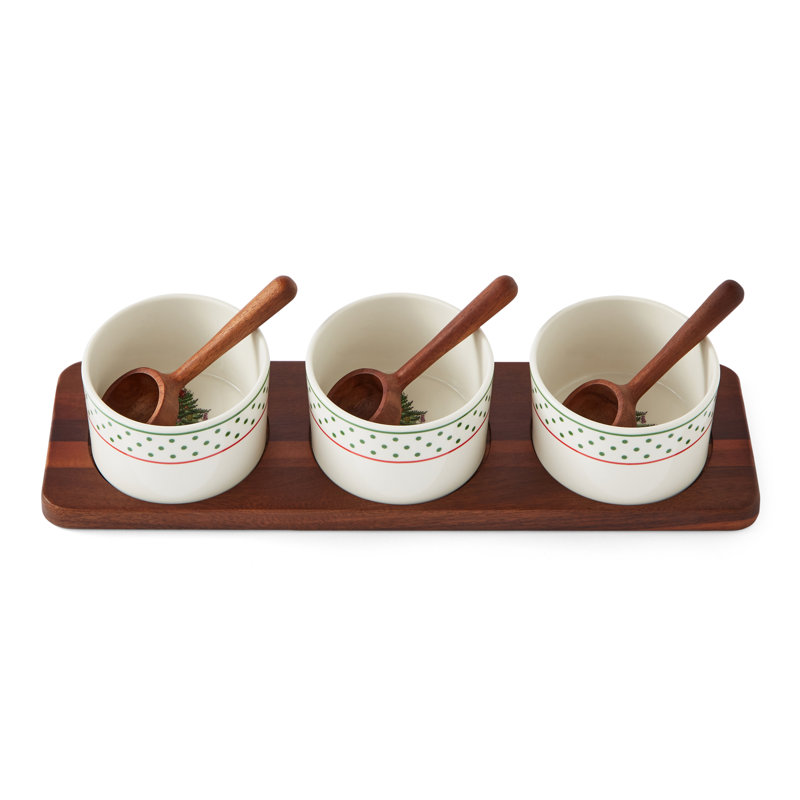 Ensemble de condiments à pois 7 pièces