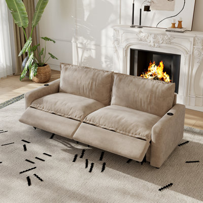 Moncada 2-Piece  Modular Power Reclining Loveseat Sofa For Small Spaces With Heated Seats And Wireless Charging