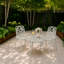 Chaises de salle à manger d'extérieur en aluminium Rabia, chaise d'appoint à découpes florales modernes pour patio, jardin et balcon, meubles de salle à manger empilables en métal, résistant à la rouille et aux rayons UV, entièrement assemblé-26624570-89633897