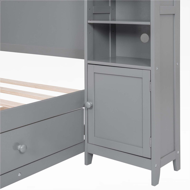 Armenakis Full Size Storage Platform Bed, Gray