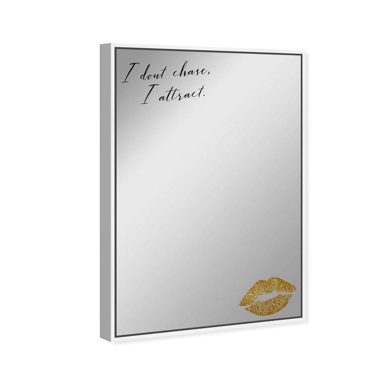 I Attract Fashion and Glam Framed Mirror by Oliver Gal, White