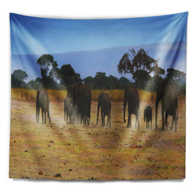 Tapisserie «Memory of African Wild Elephants»