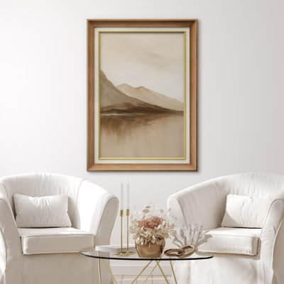 Premium Framed Artwork - Vintage Landscape Print for Living Room Decor - 26"x36"