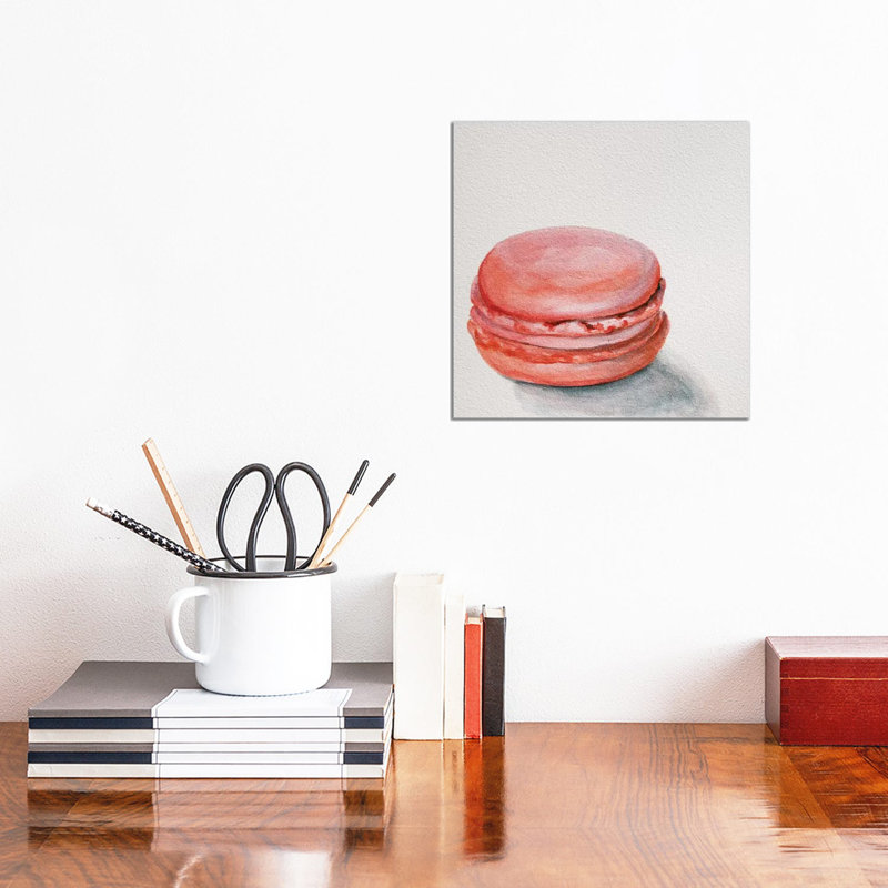 Raspberry Macaron by Jennifer Redstreake - Wrapped Canvas Print, 30.48cm H x 30.48cm W x 1.905cm D