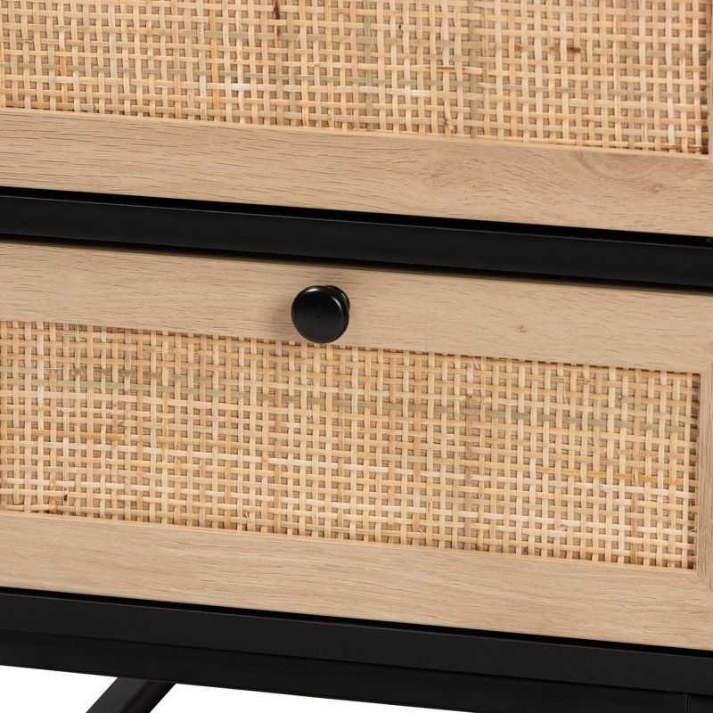 Asleigh 15.7'' W 2-Drawer Nightstand in Espresso Brown