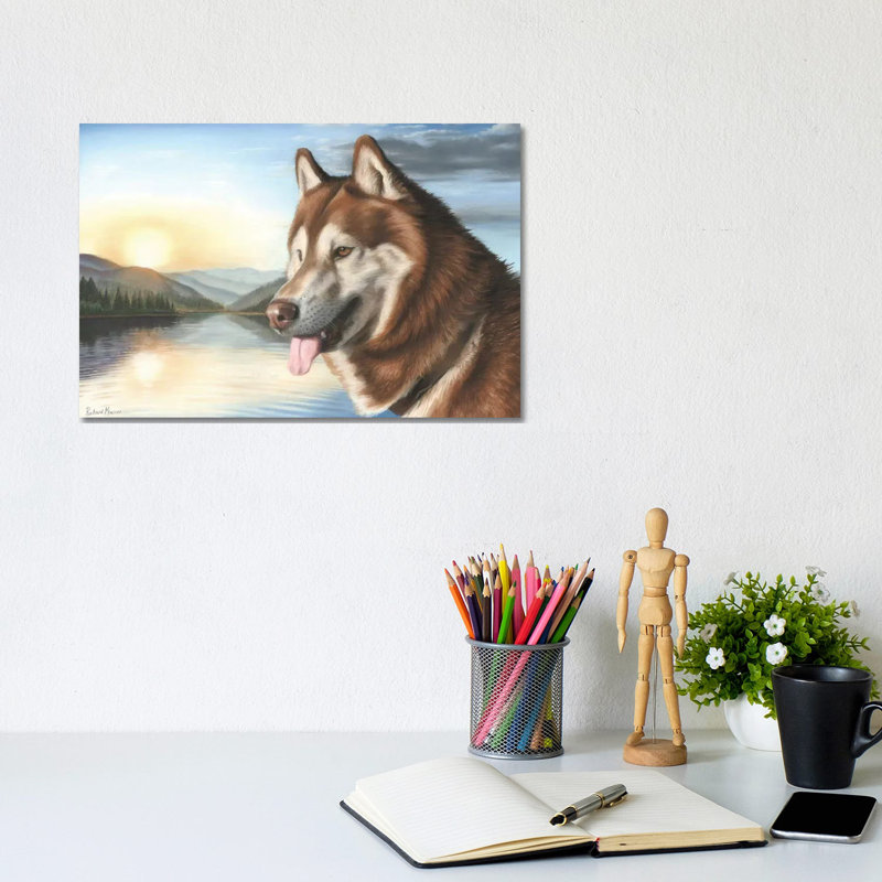 Siberian Husky by Richard Macwee - Gallery-Wrapped Canvas Giclée on Canvas, Canvas, 20.32 cm H x 30.48 cm W
