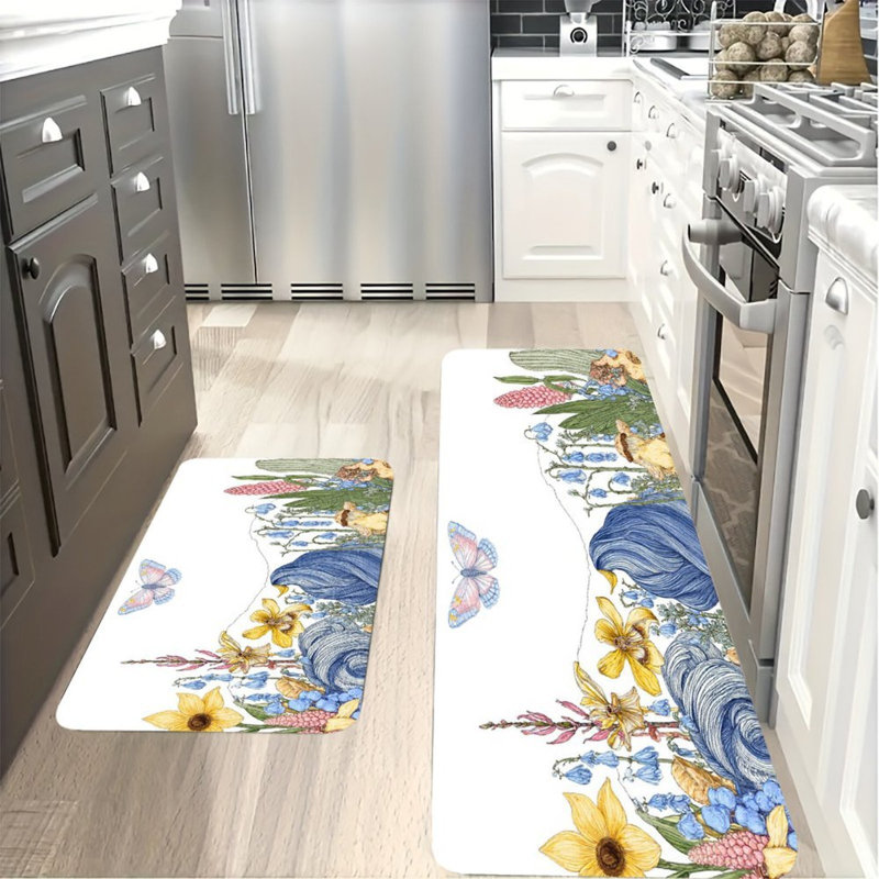 Ensemble de 2 tapis de cuisine Whimsical Botanical