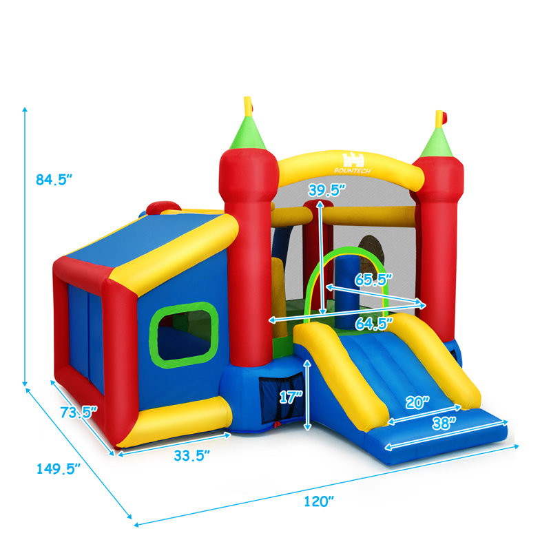 149.5' X 120' Bounce House With Slide