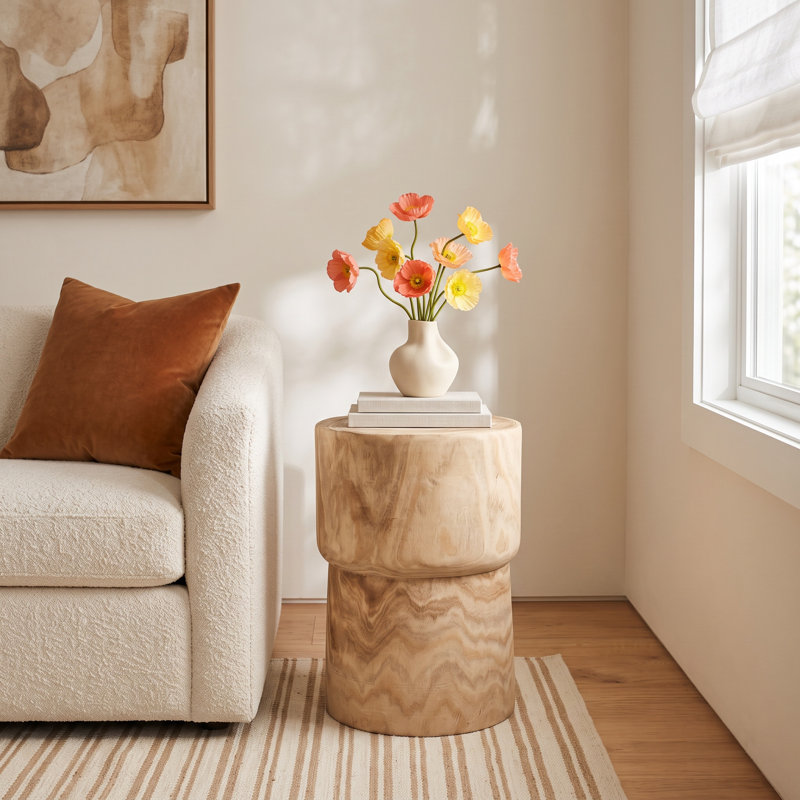 Velia Solid Wood End Table