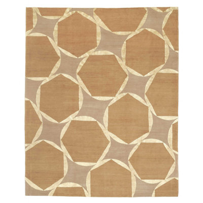 Tranquility Geometric Area Rug in Beige/Brown