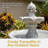 Arcade Polyresin 2-Tier Solar Fountain with Battery Backup - White-1743734698