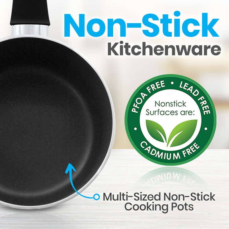 Gold Non-Stick Aluminum 6-Piece Cookware Set
