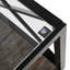 Table basse contemporaine avec rangement en verre trempé et structure en métal, structure stable, structure industrielle unique en X avec charge de 220 lb, matériau, surface lisse, largeur 38,94 po-1035832166