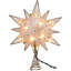 10-Light 12-Point Capiz Star and Center Gem Tree Topper