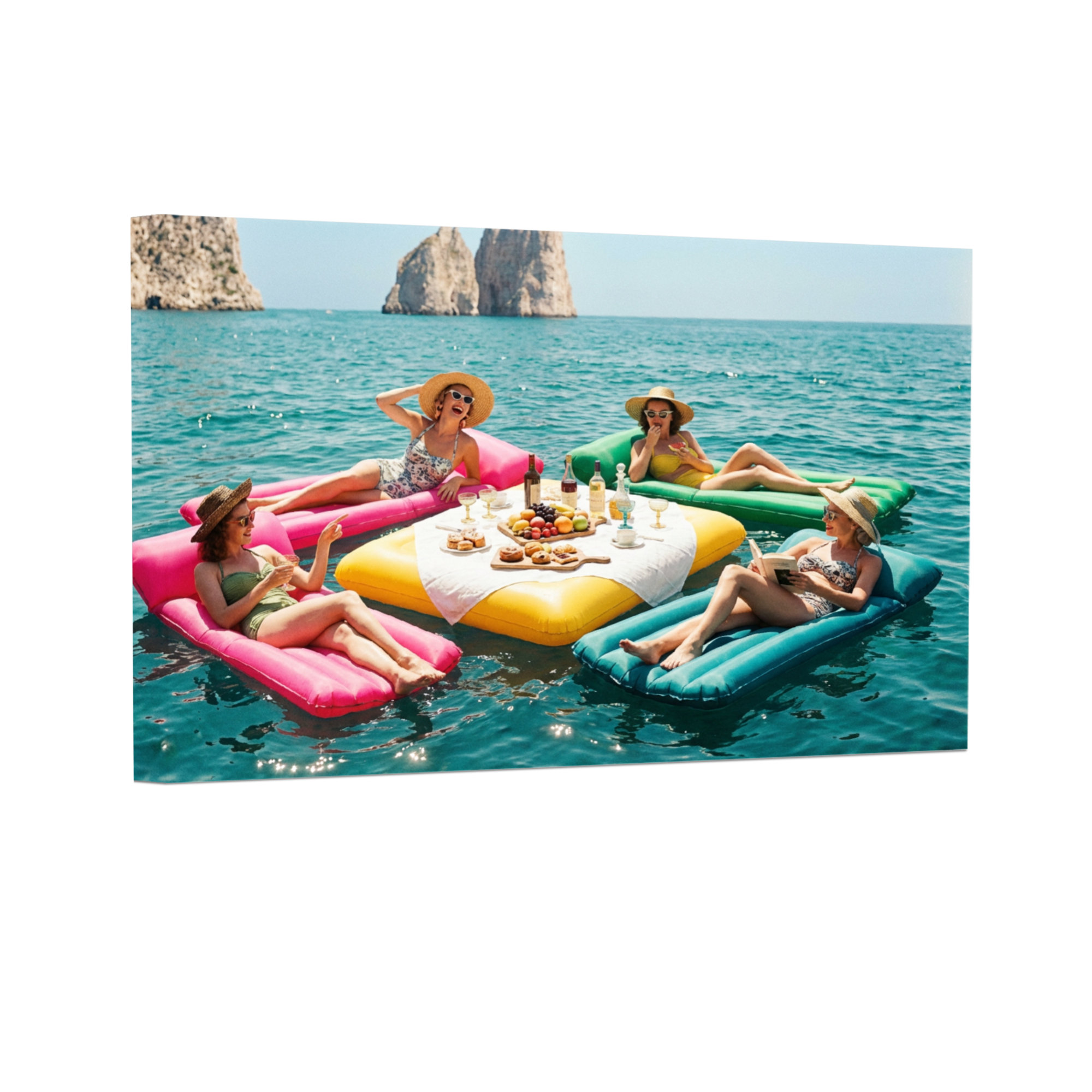 Bay Isle Home™ Fashion Colourful Floats With Women Relaxing On Water ...