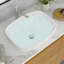 Lavabo de salle de bain semi-encastré en céramique blanc L 20 po x l 15 po x H 5 po