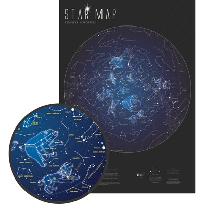 Maps International Glow In The Dark Star Map, 33" X 23"