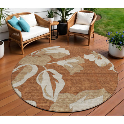 Tapis beige rond 8 po