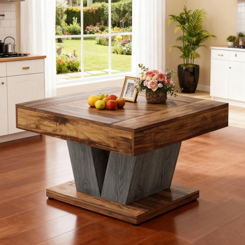 Table basse de style campagne moderne 31,49 po avec structure en métal robuste, mobilier haut de gamme haut de gamme