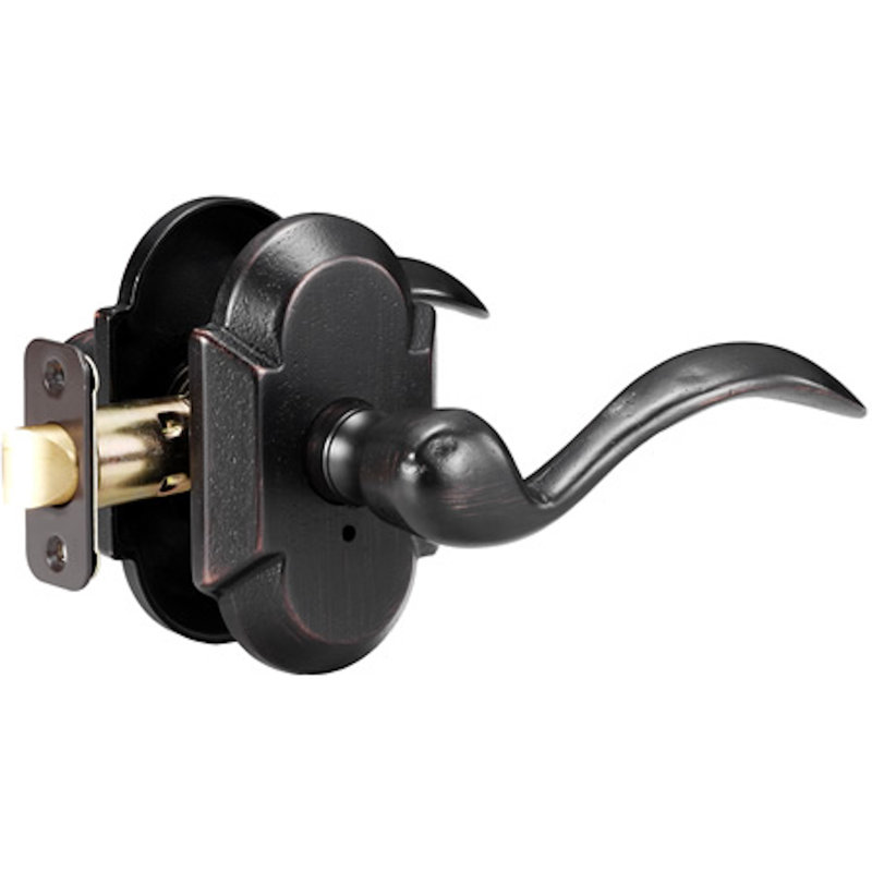 Sandcast Collection Keyed (Entry) Door Lever, Right, Aged Bronze