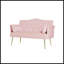 Canapé 2 places rose
