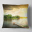 Lac sous le soleil du soir - coussin à imprimé paysage-1194705264-1194705279