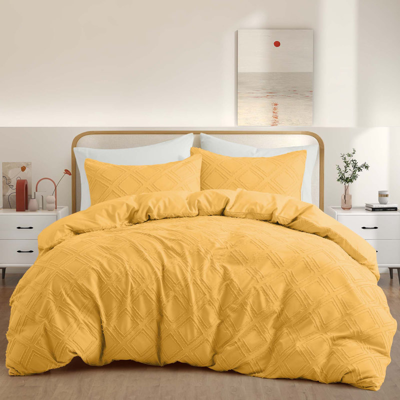 Ensemble de housse de couette Maresca, Housse de couette pour très grand lit et 2 taies, Wave noir
