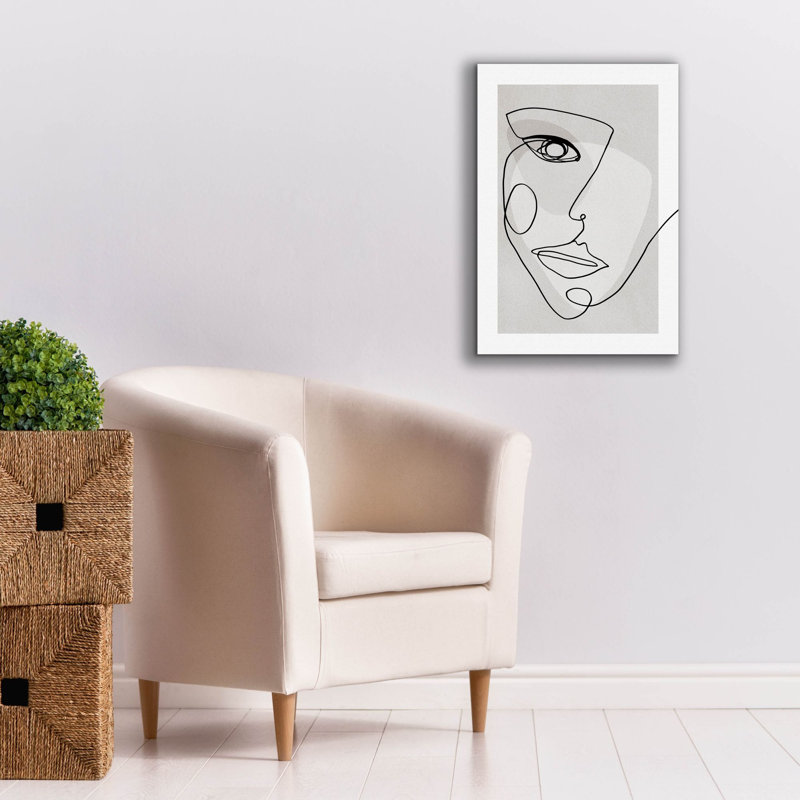 «Face Line 4» par Design Fabrikken, estampe numérique sur toile, H 26 po x l 18 po x P 0,75 po