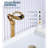 Elegant Tall Bathroom Sink Faucet Single Hole, Waterfall Vessel Sink Faucet Solid Brass,Single Handle Bowl Sink Faucet With Pop Up Drian Supply Line (Tall)-115509098