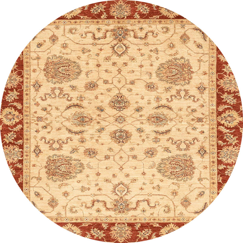 Abstract Indoor Rug, Round 4'