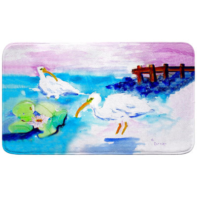 Betsy's White Ibis Bath Mat