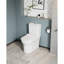 Toilette en céramique blanche 1,1 / 1,6, hauteur confortable, allongée, et siège un, blanc confortable