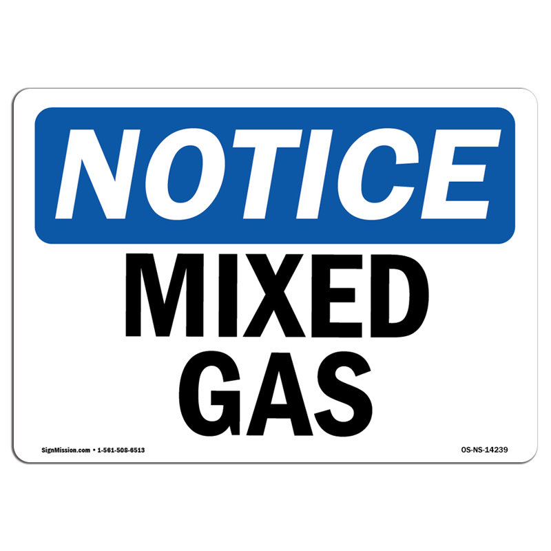 Mixed Gas Decal 5" X 3.5"