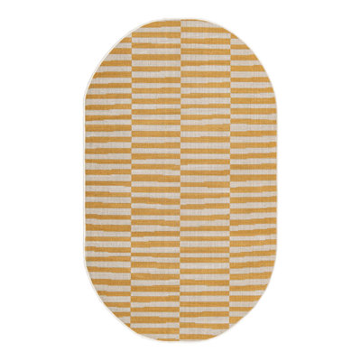Arzilla Striped Yellow Area Rug
