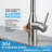 Single Handle Pull Down Dual-Spray Swivel Kitchen Faucet in Brushed Nickel