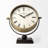 Roman Numeral Metal Quartz Movement / Crystal Tabletop Clock in Gold