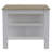 Kitchen Island, Four Legs, Three Shelves - White / Light Oak-883640498-883640510