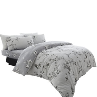 Birdie Blossom 144 TC Modern & Contemporary Duvet Cover Set