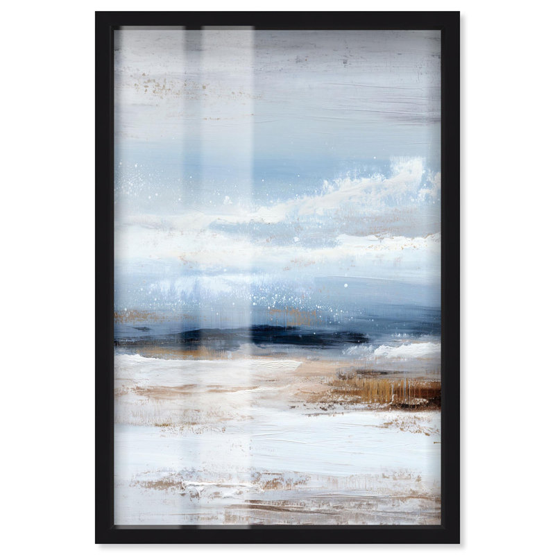 Décoration murale bord de mer Oceanic Drift II par Art Remedy, cadre noir, 16 x 24, H 25 po x l 17 po, Cadre noir