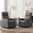 Rocker Recliner Sofa, Massage Couch, Glider Chair with Footrest & High Back