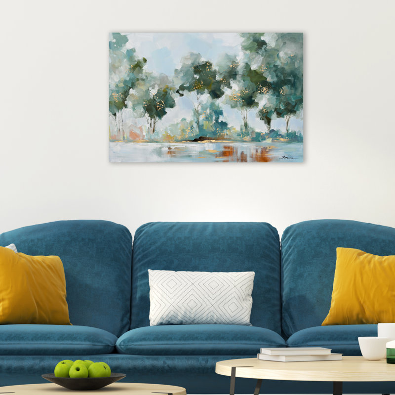 Peinture sur toile tendue, H 36 po x l 48 po x P 2 po
