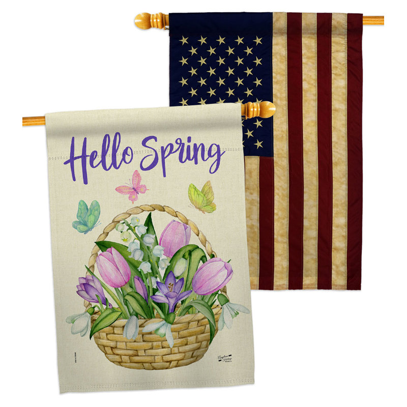 Drapeau de maison à 2 côtés en polyester / mélange de polyester 40 x 28 po