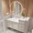 Simple light luxury cream style bathroom cabinet