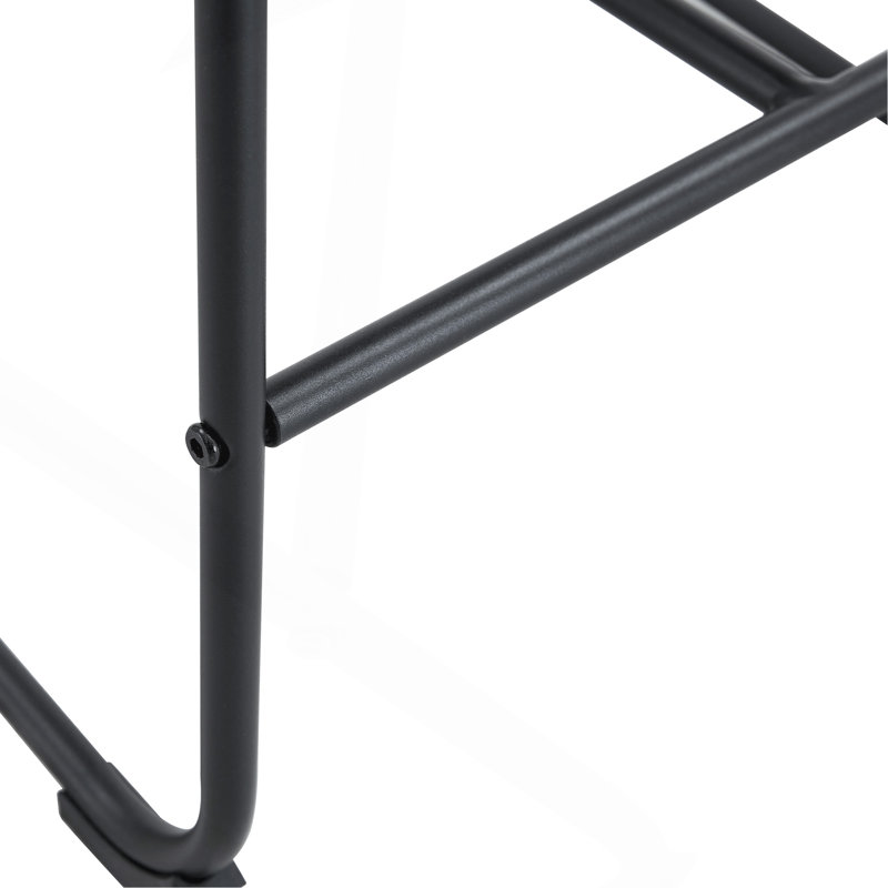 Set Of 2 Modern Minimalist Style Bar Stools - Black, Suitable For Kitchen, Bar, And Modern Home Design, With Product Dimensions Of 17.7*14.5*37 Inches.