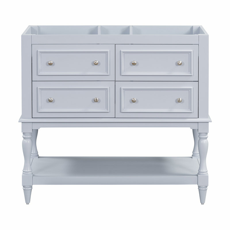 Base de meuble-lavabo simple 35,51 po seulement, Gris