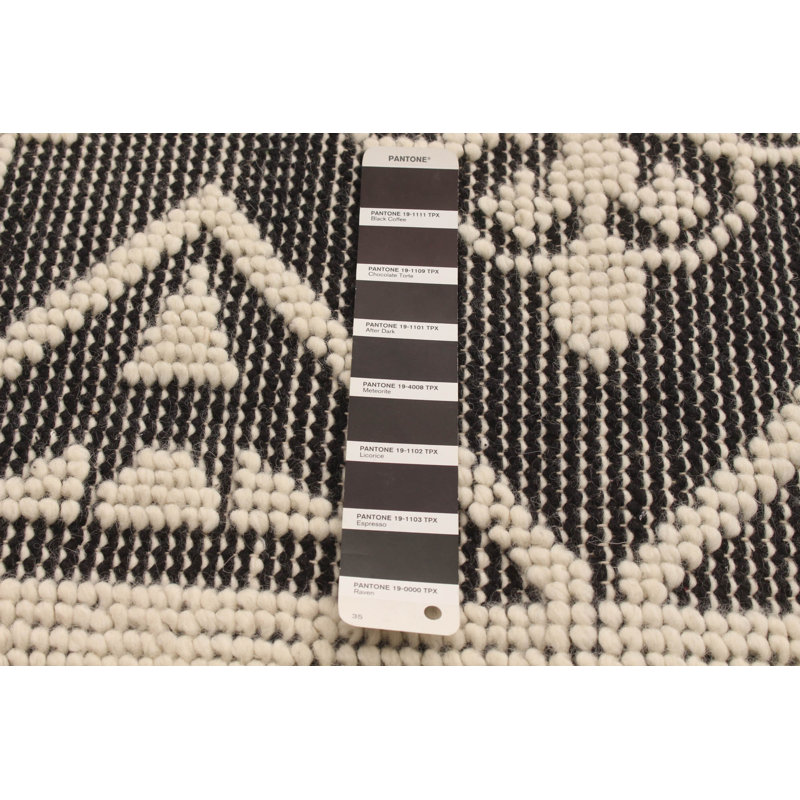 Tapis brun en laine tressé à la main Baugh