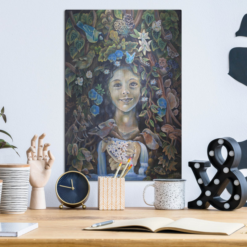  «Earthangel» par Verena Wild, art mural en métal, 12 po x 16 po, H 16 po x l 12 po