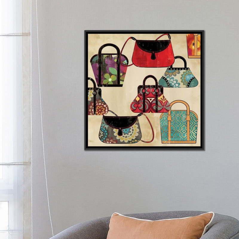 «Bag Pattern» par PI Studio - Estampe numérique sur toile tendue avec châssis, H 18 po x l 18 po x P 1,5 po, Pas de tapis